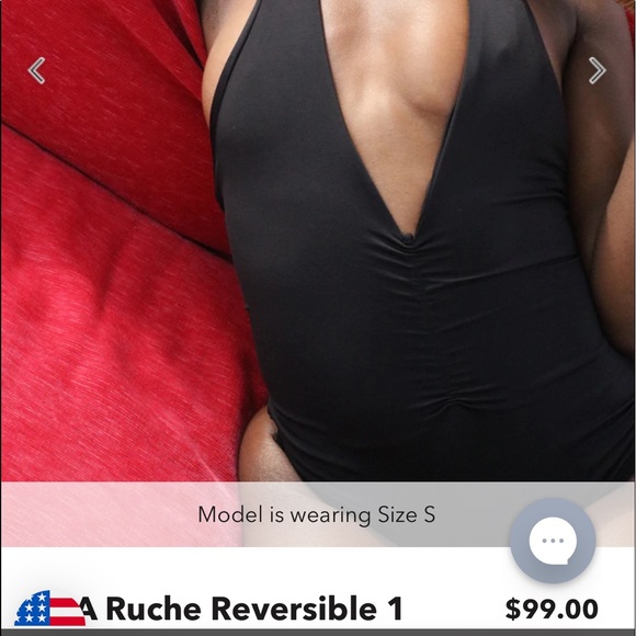 In a Ruche Swimsuit. NWT onepiece swimsuit by we are Haht - Picture 5 of 6